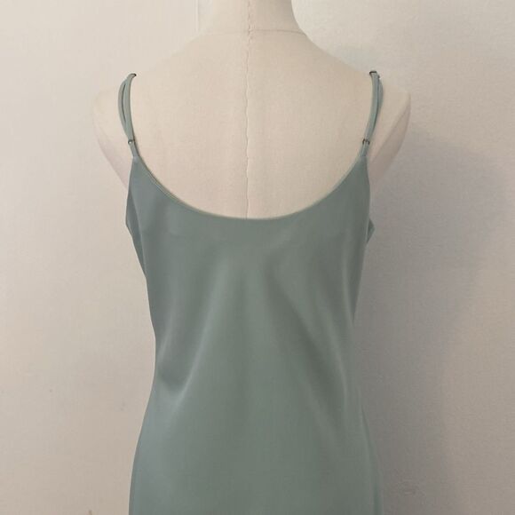 Simple Retro Pastel Mint Green Button Front Midi Dress Size Medium - Picture 7 of 12